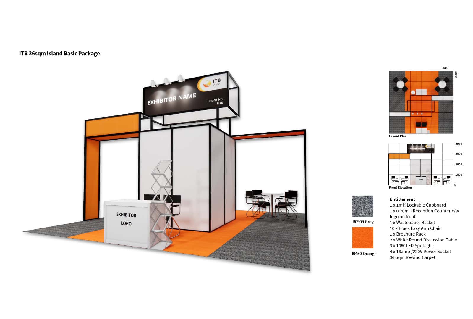 Colorful travel trade show booth design for ITB Asia 2026 in Singapore.