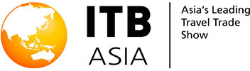 Globe logo and ITB Asia 2026 event details enhance travel industry networking in Singapore.