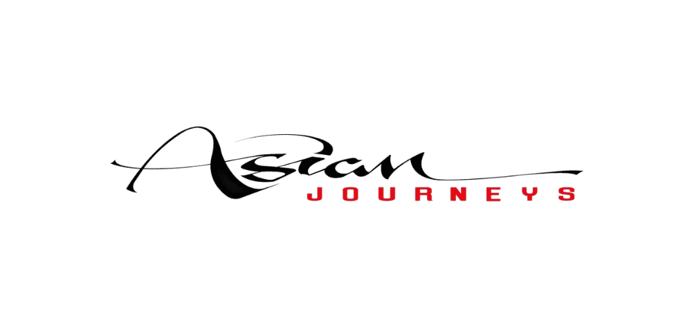 Agam Journeys logo with stylized text and red accents.