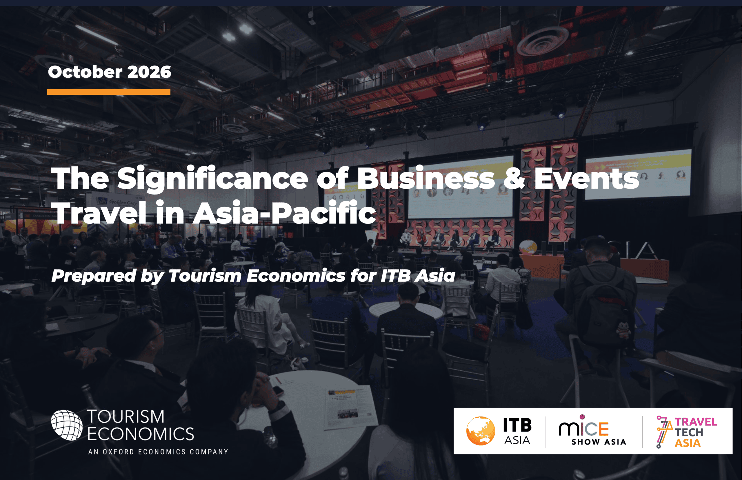 ITB Asia 2026 travel trade event in Singapore with audience and stage.
