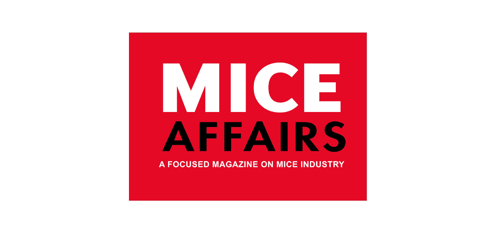MICE Affairs magazine logo with red background and white text.