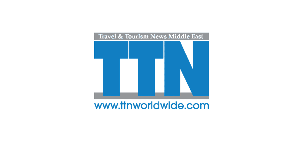 Travel & Tourism News Middle East logo with blue text and website link.