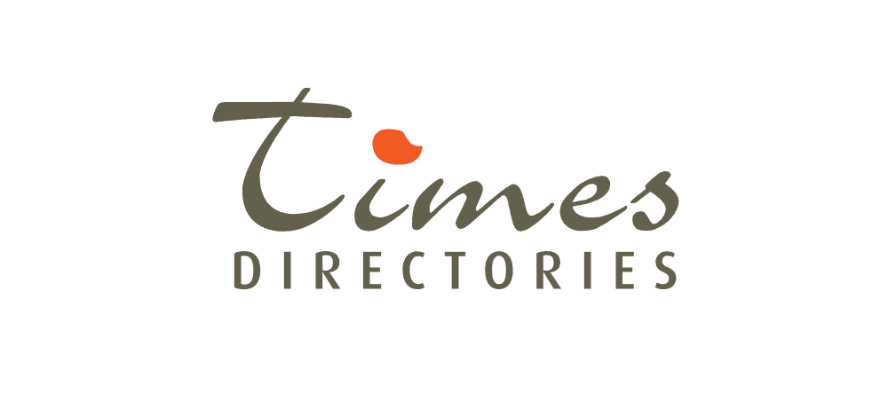 Times Directories logo with stylized text and orange dot.