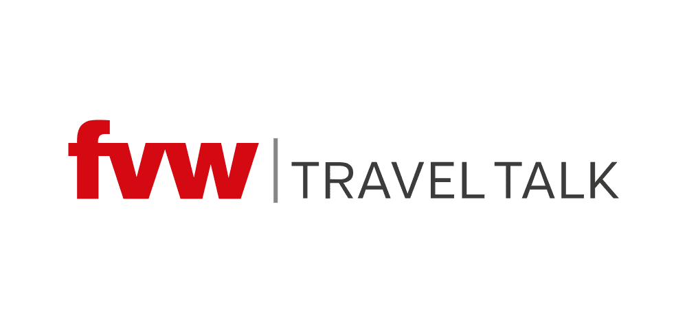 Fvw TravelTalk logo at ITB Asia 2026 travel trade show in Singapore.