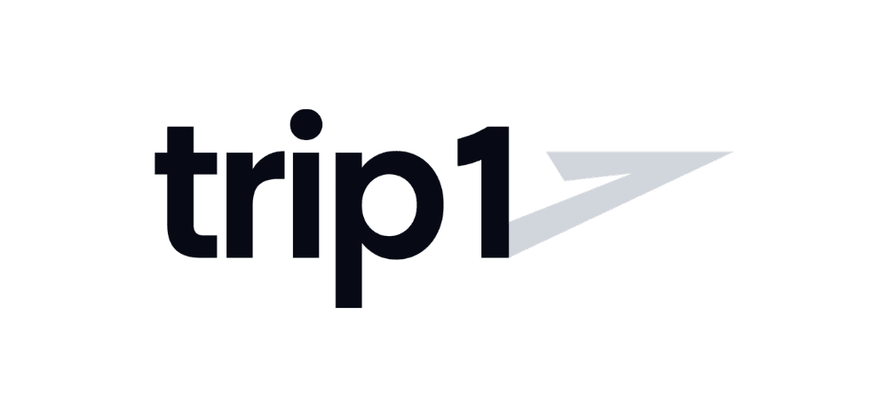 Trip1 logo displayed at ITB Asia 2026 travel trade show in Singapore.
