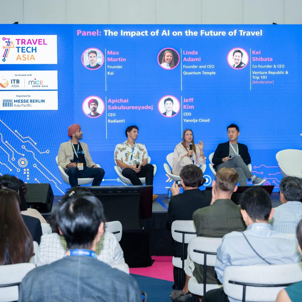 AI-powered travel industry panel discussion at ITB Asia 2025 in Singapore.